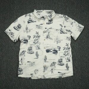 California‎ Cowboy Shirt Mens Medium White The High Water Fleece Lined Pocket
